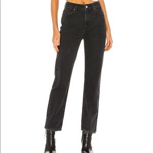 Free People Dakota Straight Leg Jeans Black